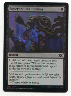 Magic The Gathering MTG Double Masters Foil Card #108 Supernatural Stamina - Image 1