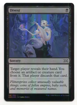 Magic The Gathering MTG Double Masters Foil Card #87 Divest - Image 1