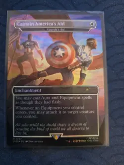 Captain America's Aid Sigarda's Aid Rainbow Foil Marvel Secret Lair MTG 1727 NM - Image 1