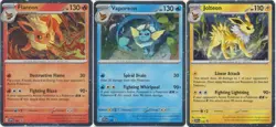 Pokemon Jolteon Flareon Vaporeon SVP 167 168 169 Promo Set Holo Prismatic - Image 1