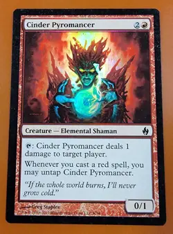 1x Cinder Pyromancer | FOIL | PDS Fire and Lightning | MTG Magic Cards - Image 1