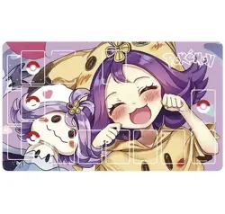 Acerola Pokemon Playmat With Zones Trading Card Game Play Mat 24*14" 2mm - Image 1