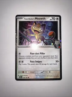 Team Rocket's Meowth (Cosmos Holo) 149/182 Miscellaneous Cards & Products Holo - Image 2