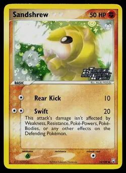 Pokemon Card - Sandshrew Team Rocket Returns 74/109 Reverse Holo Stamped - Image 1