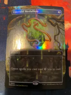 MTG Modern Horizons 3 Emerald Medallion Borderless Foil - Image 1