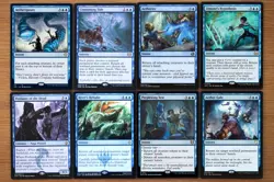 Set of 8 Commander Blue Board Wipes *NM* (English Magic MTG) Commander EDH - Image 1