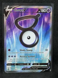 Unown V (Full Art) 176/195 Swsh12: Sword & Shield - Silver Tempest Holo Pokemon - Image 1