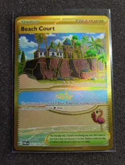 Beach Court Paradox Rift 263/182 Holo Hyper Rare Pokemon TCG - Image 1