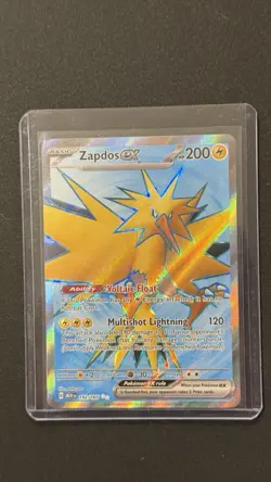 Pokemon TCG Zapdos ex 192/165 Scarlet & Violet 151 Full Art Ultra Rare Holo - Image 1