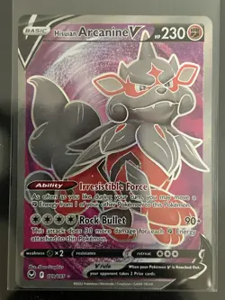 Hisuian Arcanine V (Full Art) 179/195 SWSH12: Silver Tempest Pokemon - Image 1