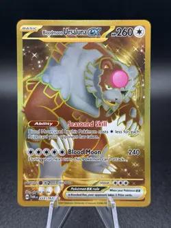 Bloodmoon Ursaluna EX Hyper Rare Holo Card 222/167 Sv06 Twilight Masquerade - Image 1