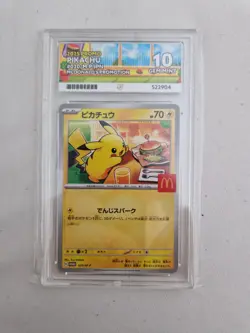 ACE 10 PIKACHU PROMO 020/M-P McDONALD'S 2025 Pokemon card Japanese, UK seller. - Image 1
