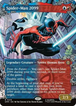 1x (216) Spider-Man 2099 - BORDERLESS WEB-SLINGER MTG Marvel's Spider-Man NM Mag - Image 1