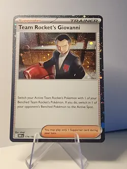 Team Rocket's Giovanni (Cosmos Holo) 174/182 Destined Rivals Pokemon TCG NM - Image 1