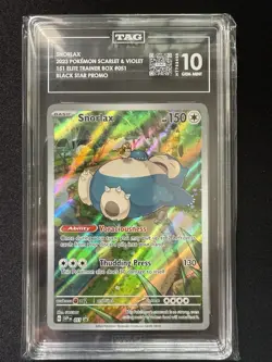 Snorlax 051 Pokemon 151 ETB Promo TAG Gem Mint 10 2023 Black Star Promo - Image 1
