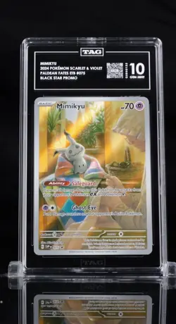 Mimikyu 75 Promo-TAG Grade 10-Pokemon Paldean Fates - Image 1