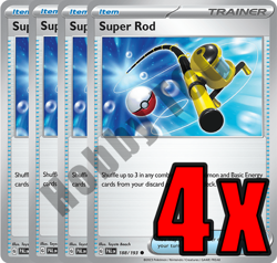 4x Super Rod 188/193 x4 - Paldea Evolved - Pokemon TCG - Playset- Near Mint - Image 1