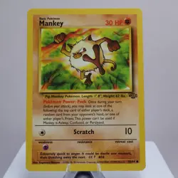 Pokemon TCG - Mankey 55/64 Jungle Common WOTC 1999 - EXC - Image 2