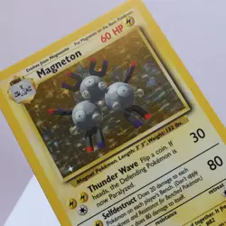 Pokemon TCG - Magneton 9/102 Base Set Holo Rare WOTC 1999 - EXC - Image 1