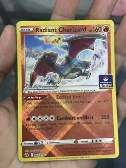 Pokemon TCG Asia Exclusive GYM Stamped Radiant Charizard 020/159 NM WITH FREEGIF - Image 3