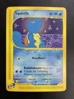 Pokemon TCG Squirtle Expedition 132/165 Regular Common 2002 NM - Image 1