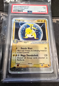 PSA 1 2003 Pokemon EX Sandstorm Raichu EX Holo Foil 98/100 *Quick Ship* - Image 1