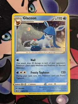 Glaceon SWSH192 HD Galaxy Swirl. Pokemon TCG Promo. Cosmo Holo🌀LP++ - Image 1