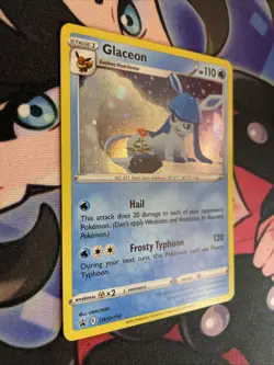 Glaceon SWSH192 HD Galaxy Swirl. Pokemon TCG Promo. Cosmo Holo🌀LP++ - Image 2