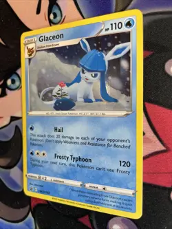 Glaceon SWSH192 HD Galaxy Swirl. Pokemon TCG Promo. Cosmo Holo🌀LP++ - Image 3