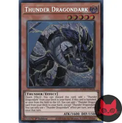 Yugioh Thunder Dragondark RA03-EN018 Secret Rare 1st Edition NM - Image 1