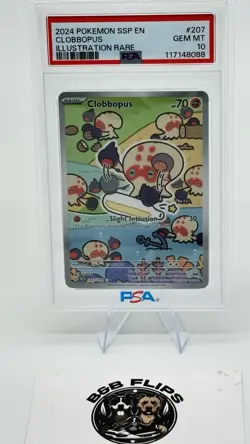 PSA10 Clobbopus Illustration Rare Card 207/191 Surging Sparks - Image 1