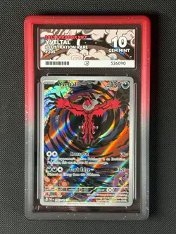 ACE 10 Yveltal 205/182 IR Pokemon Card Sv04: Paradox Rift Holo GEM MINT - Image 1