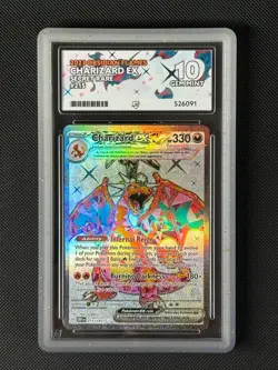 ACE 10 Charizard ex 215/197 Secret Rare Pokemon Card Obsidian Flames GEM MINT - Image 1