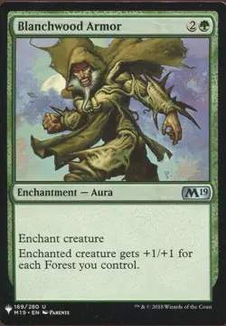 Magic The Gathering MTG Mystery Pack Card Blanchwood Armor - Image 1