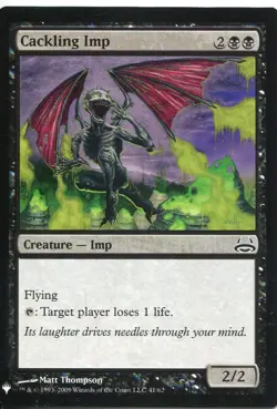 Magic The Gathering MTG Mystery Pack Card Cackling Imp - Image 1