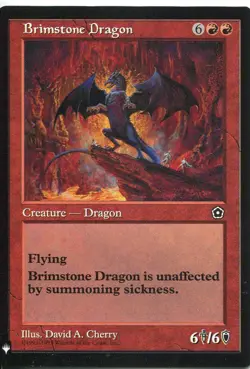 Magic The Gathering MTG Mystery Pack Card Brimstone Dragon - Image 1