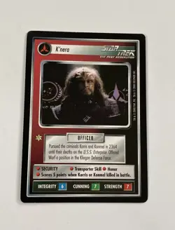 Star Trek CCG Personnel Klingon K’nera Black Boarder Card - Image 1