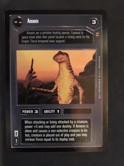 Star Wars Jabba's Palace CCG Card Amanin - Image 1