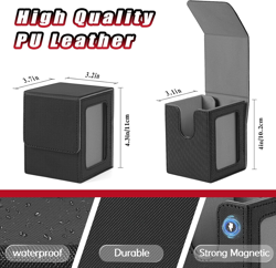 HSMH MTG Deck Box for Commander Display Window,Card Deck Box Fits 100 Double - Image 2