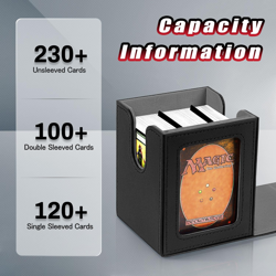 HSMH MTG Deck Box for Commander Display Window,Card Deck Box Fits 100 Double - Image 3