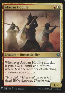 Magic The Gathering MTG Mystery Pack Card Akroan Hoplite - Image 1