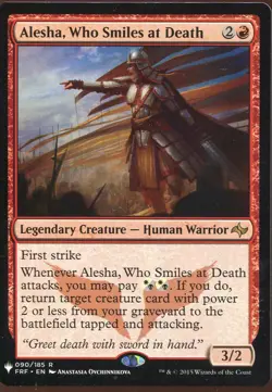 Magic The Gathering MTG Mystery Pack Card Alesha, Who Smiles at Death - Image 1