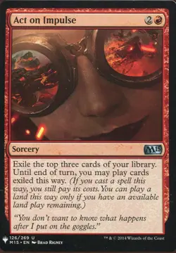 Magic The Gathering MTG Mystery Pack Card Act on Impulse - Image 1