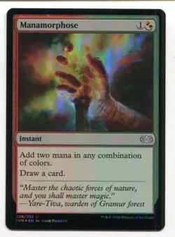 Magic The Gathering MTG Double Masters Foil Card #208 Manamorphose - Image 1