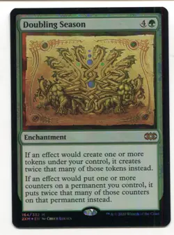Magic The Gathering MTG Double Masters Foil Card #164 Doubling Season - Image 1