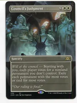 Magic The Gathering MTG Double Masters Extended Art Card #336 Council's Judgment - Image 1