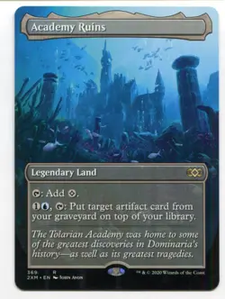 Magic The Gathering MTG Double Masters Extended Art Card #369 Academy Ruins - Image 1