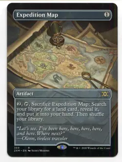 Magic The Gathering MTG Double Masters Extended Art Card #359 Expedition Map - Image 1