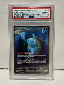 PSA 10 2023 Pokemon 200/165 Blastoise EX Special Illustration Rare - Image 1