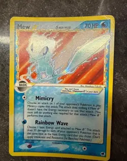 2006 POKEMON EX DRAGON FRONTIERS GOLD STAR #101 MEW HOLO - Image 3